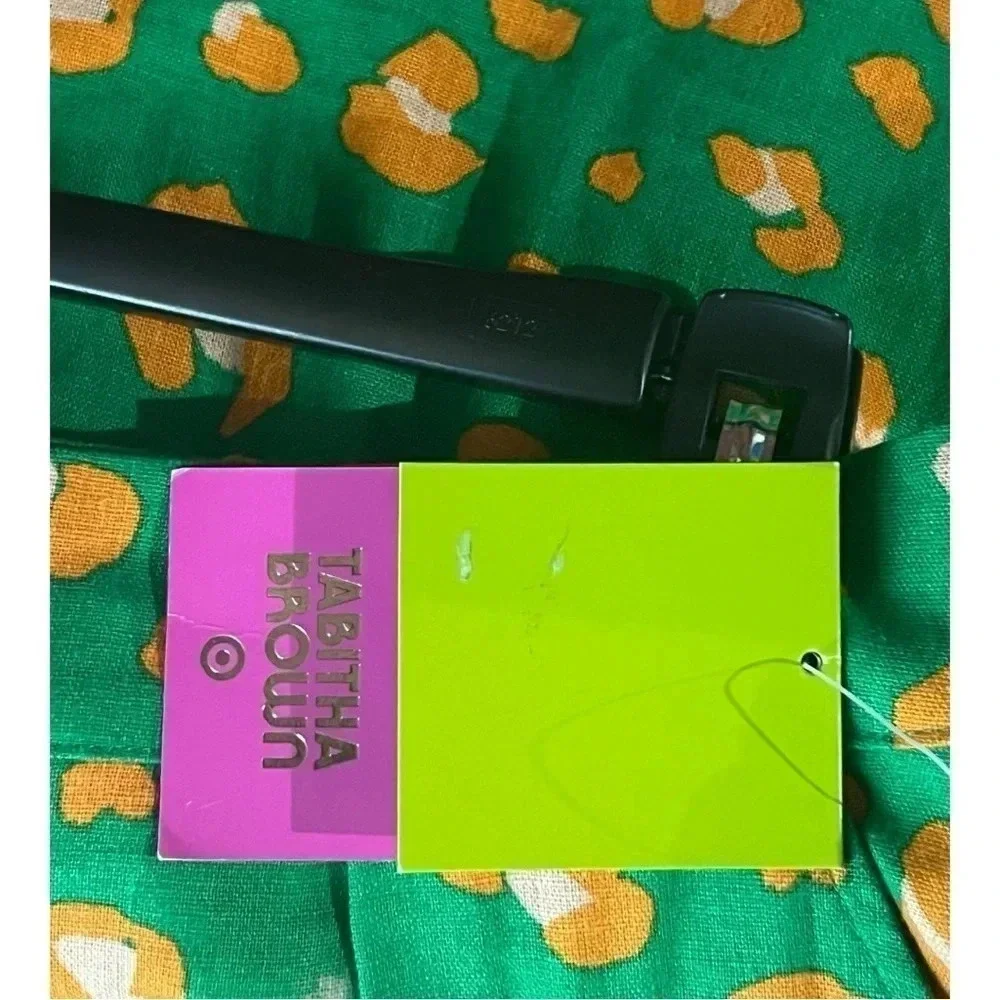 1847. TABITHA‎ BROWN X TARGET LEOPARD PRINT SHORTS LIME GREEN/ORANGE IN COLOR SM